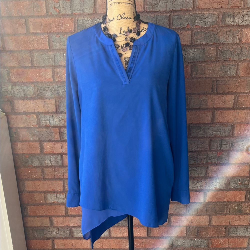 White House Black Market Royal Blue Blouse 10
